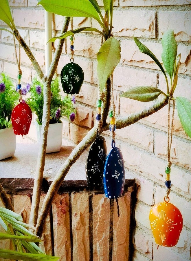 MIRAMAYEE Purse Bell (Painting) - 4"- Hanging Garden Cow Bell - Decorative Wall Hanging - Patio Hanging Bell - Home Wall Decor - Indoor & Outdoor Decoration Set of 5 - Image 3